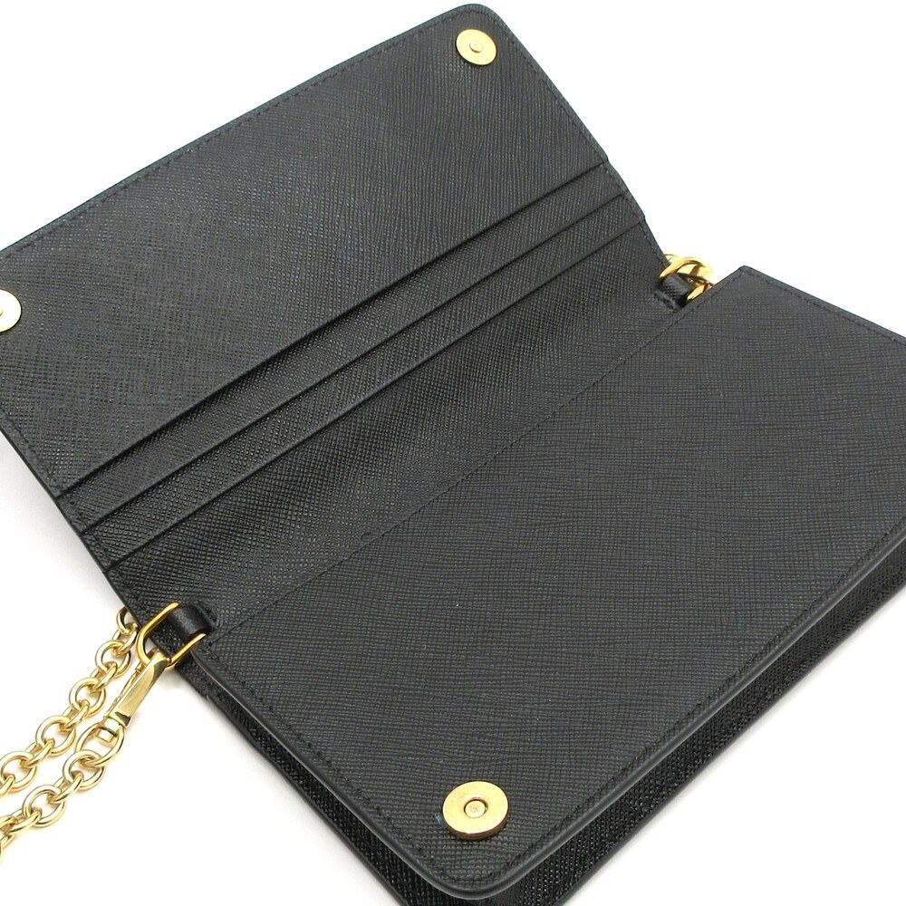 Prada Other Style Wallet 1DH029 Black Gold - Picture 3 of 6